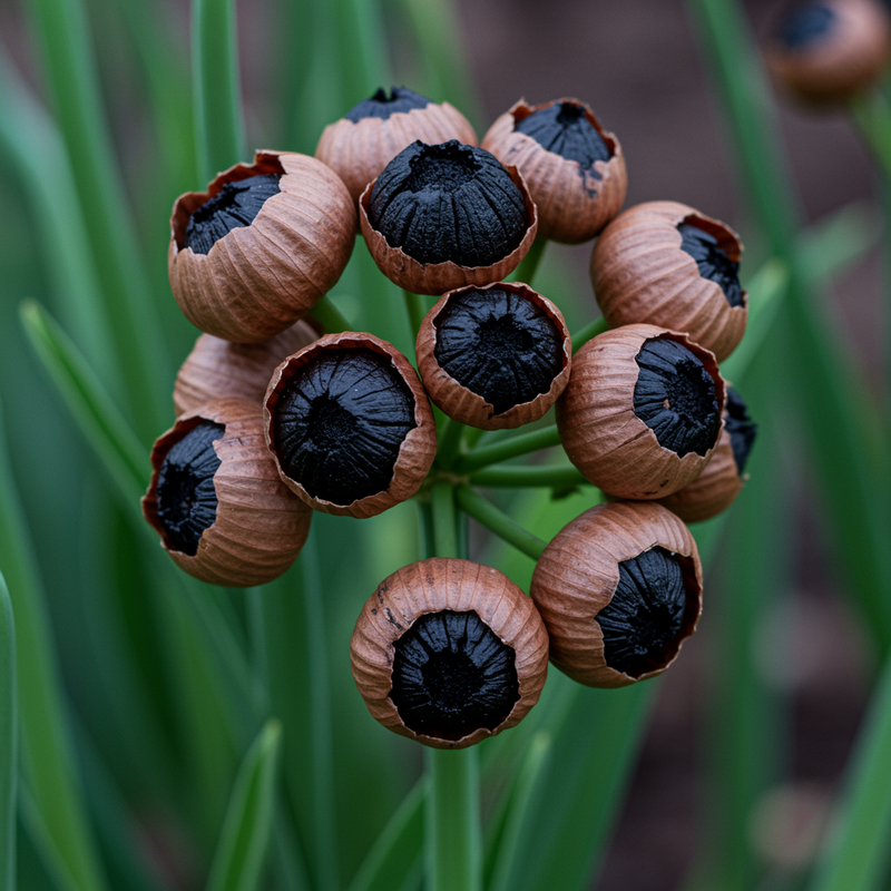 Semillas de ajo negro para plantar – Variedad tradicional, no modificada genéticamente, semillas ecológicas para jardín