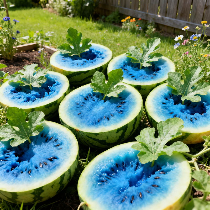 Semillas de sandía azul para plantar – Variedad tradicional, no modificada genéticamente, semillas ecológicas para el jardín