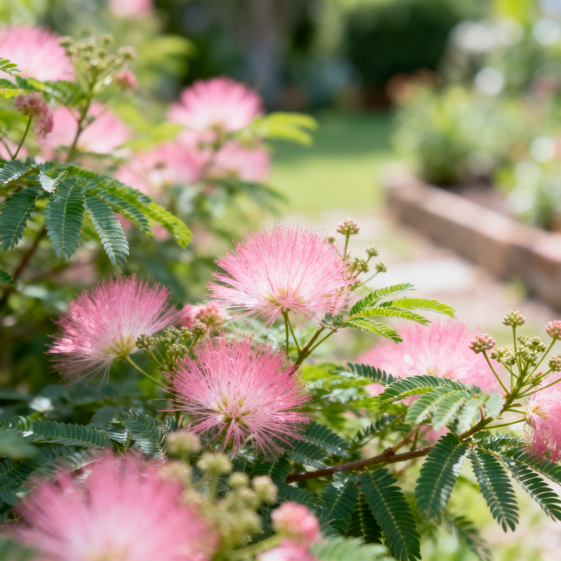 Semillas de Calliandra eriophylla rosa para plantar – De polinización abierta, semillas ecológicas de jardín sin ingeniería genética