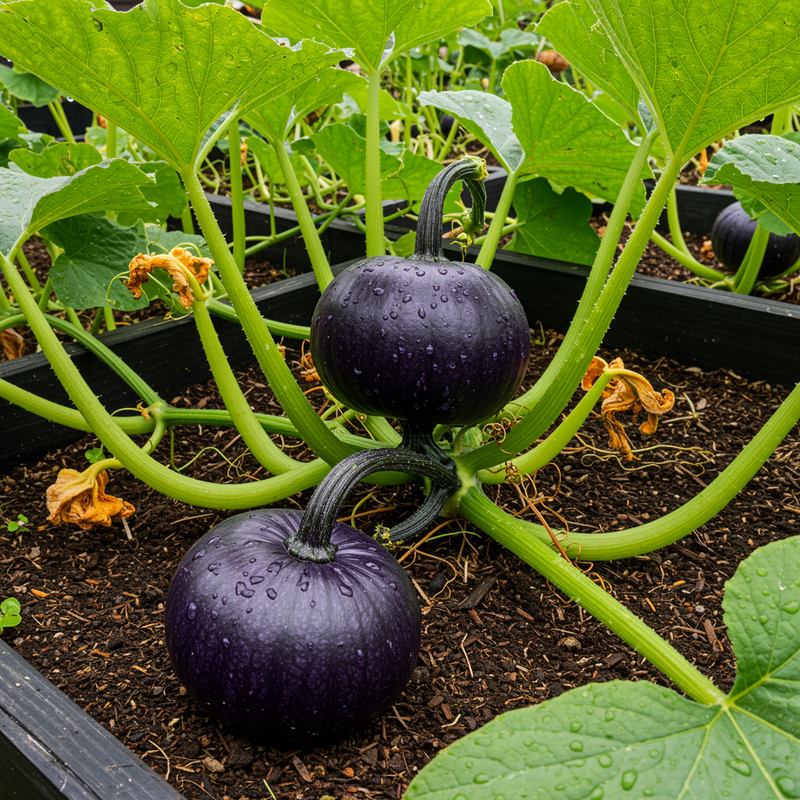 Semillas de calabaza morada para el jardín – Tradicionales, no modificadas genéticamente