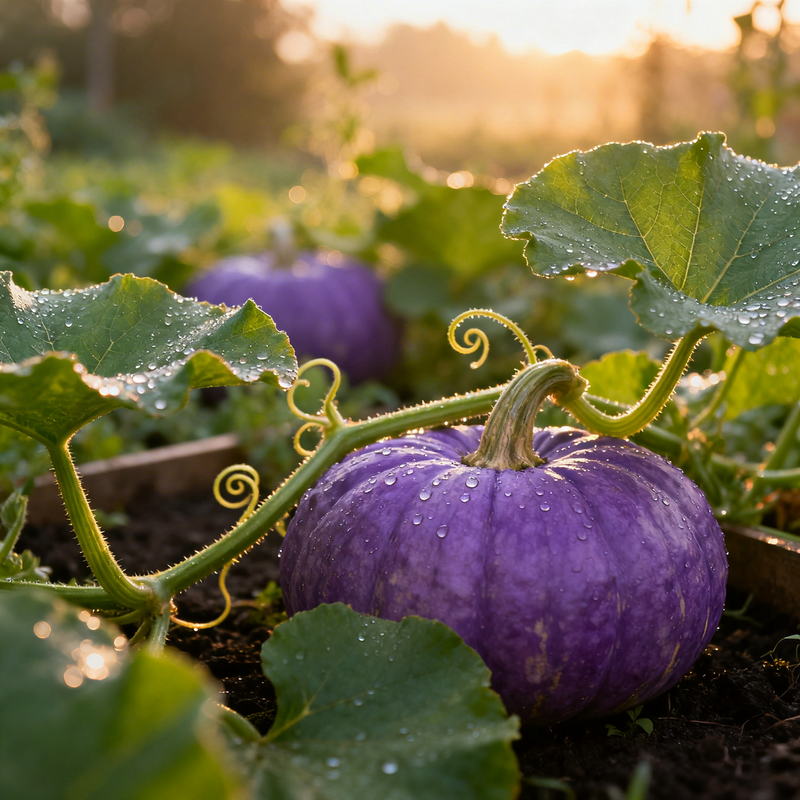 Semillas ecológicas de calabaza morada para plantar – Variedad tradicional, no modificada genéticamente
