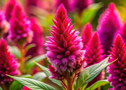 Semillas de flores plumosas radiantes para sembrar en el jardín