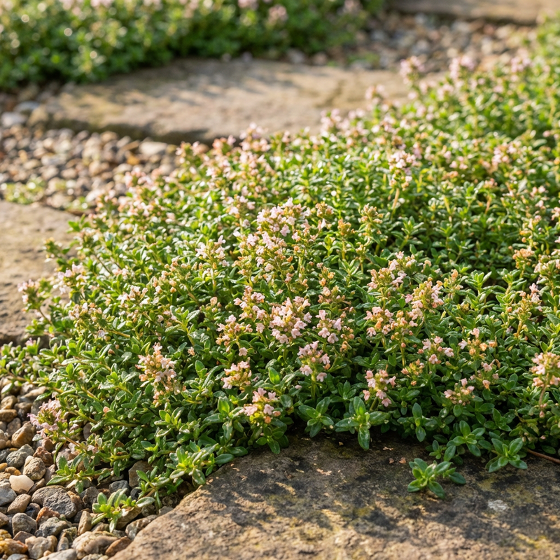 Graines de thym rampant orange (Thymus serpyllum), résistantes à la sécheresse, couvre-sol et aménagement paysager