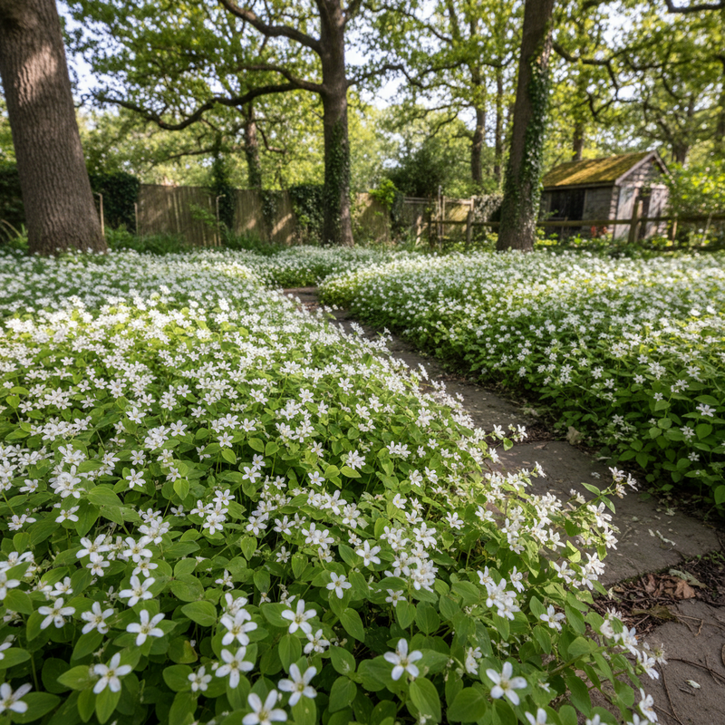 Aspérula olorosa semillas de flores aromáticas cubresuelos y semisombra jardín siembra