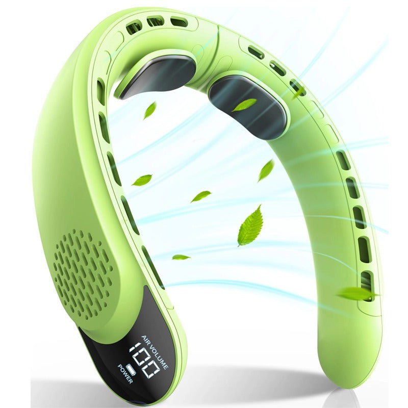 Ventilador de cuello USB, ventilador turbo portátil sin aspas con 3 velocidades, ventilador de cuello recargable para viajes, deporte y uso diario.