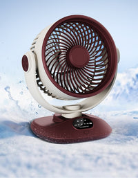 Ventilateur de bureau USB, ventilateur de table oscillant rechargeable avec 3 vitesses, ventilateur portable silencieux pour la maison, le bureau et la chambre à coucher