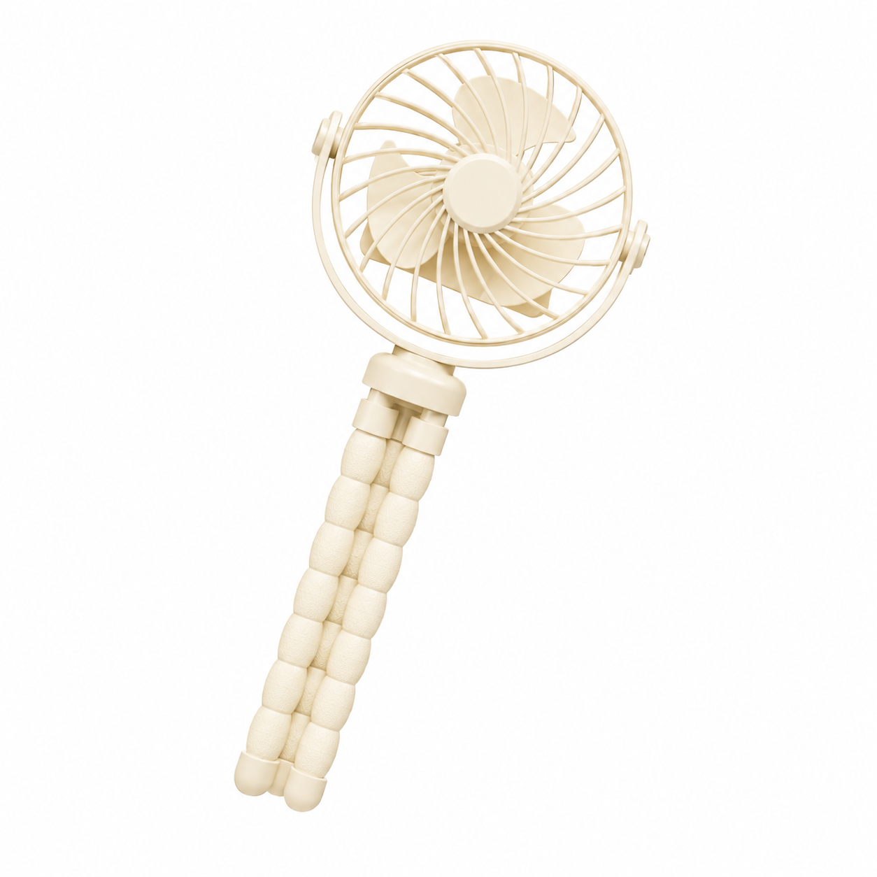 USB Octopus Ventilator für Kinderwagen & Schreibtisch, Tragbarer Mini Ventilator mit Nachtlicht, Handyhalter, 720° Flexarm und 3 Geschwindigkeitsstufen