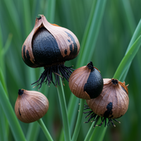 Bio Samen Schwarzer Knoblauch Mehrfarbig zum Anpflanzen – Traditionelle Sorte, nicht gentechnisch verändert