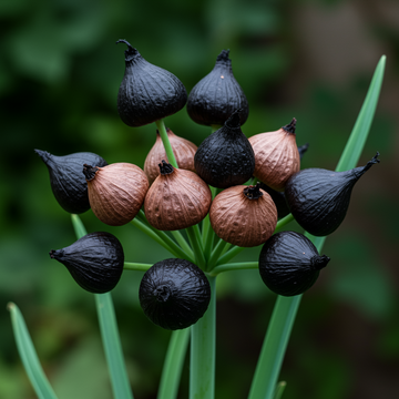 Schwarzer Knoblauch Samen zum Pflanzen – Traditionelle Sorte, nicht gentechnisch verändert, Bio-Gartensaatgut