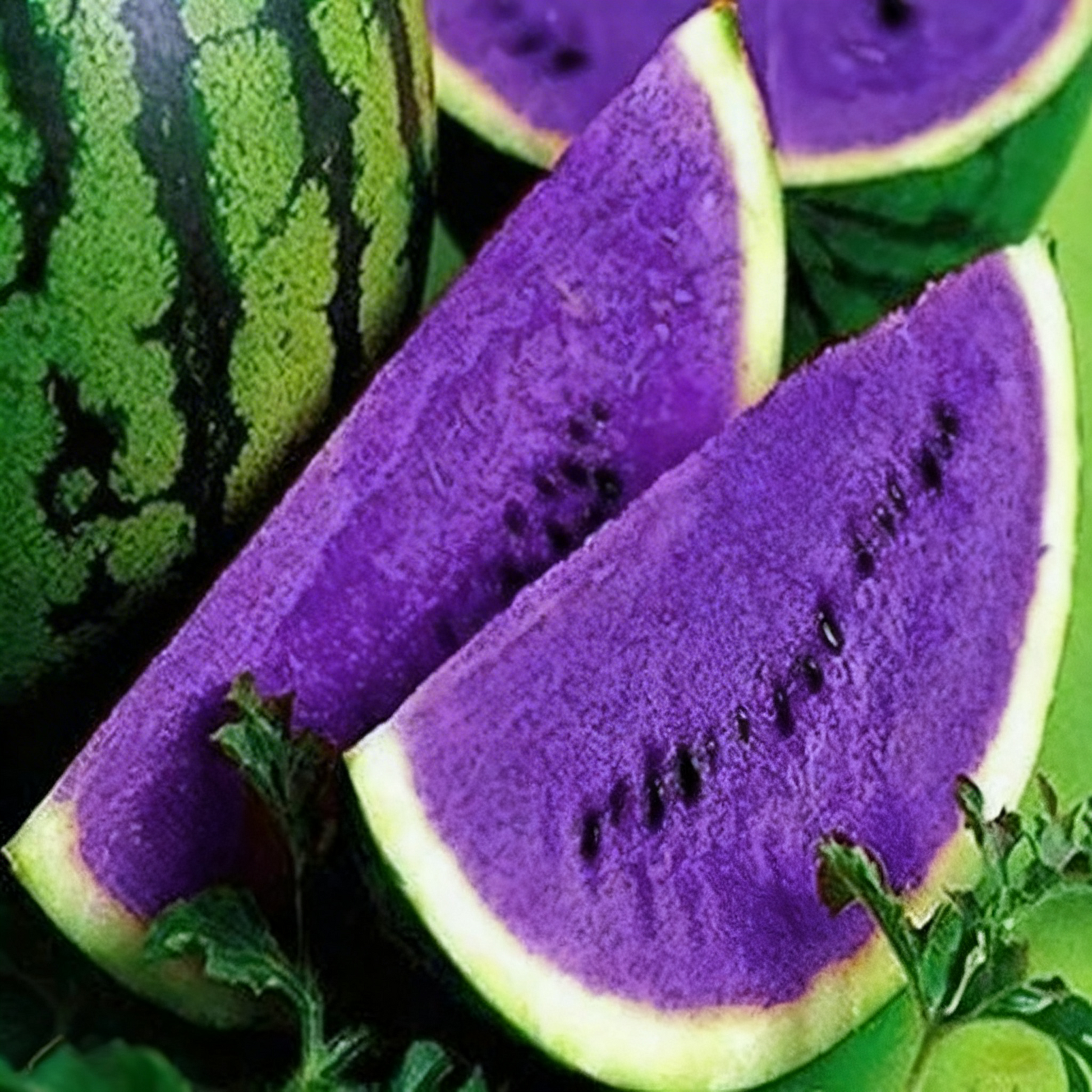 Grün-Lila Wassermelonen Samen zum Pflanzen – Alte, gentechnikfreie Bio-Fruchtsamen