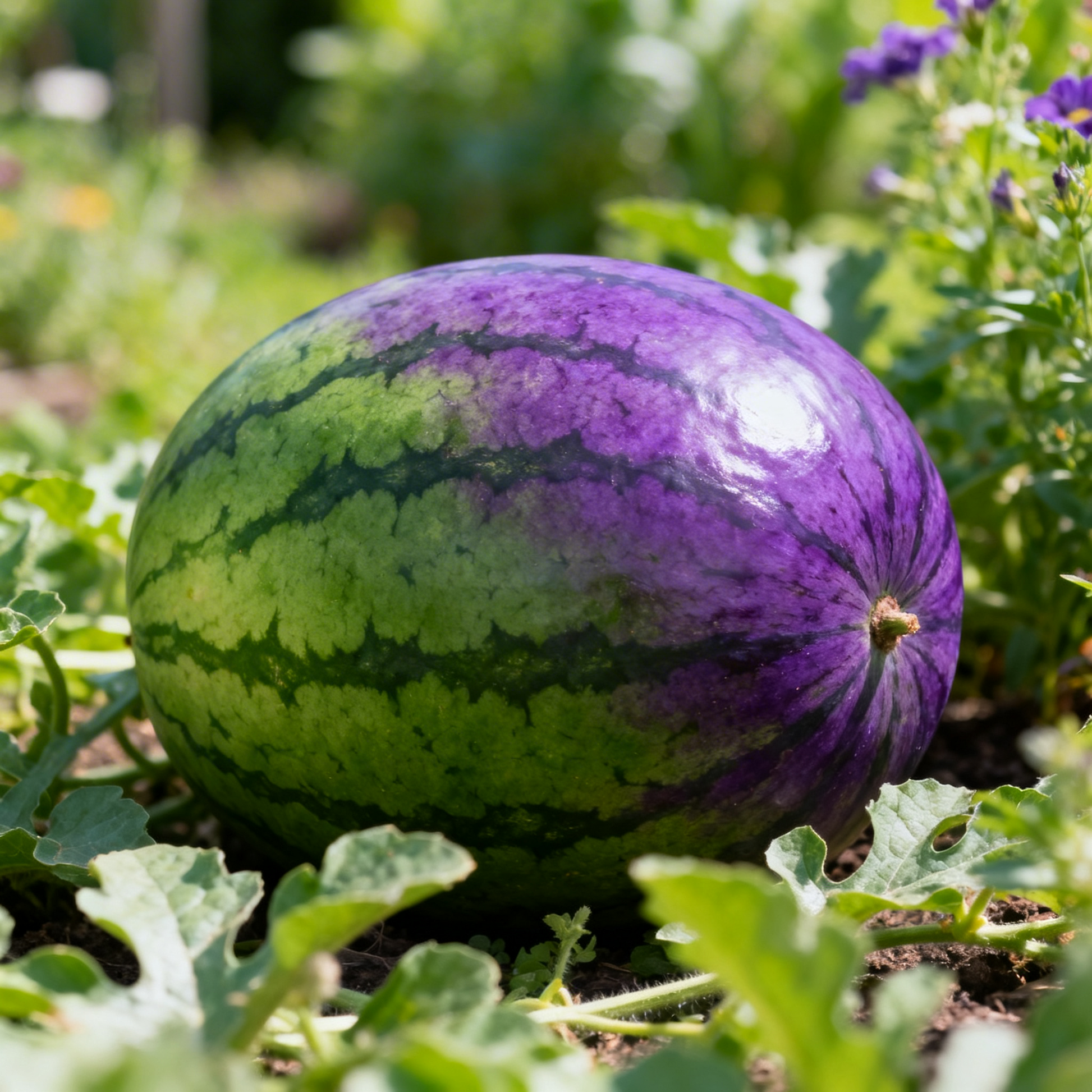 Grün-Lila Wassermelonen Samen zum Pflanzen – Alte, gentechnikfreie Bio-Fruchtsamen