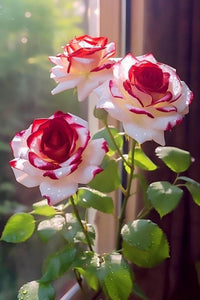 Weiß Kastanienrot Multi Rose Blumensamen zur Aussaat hochwertige Qualitäts- Traditionssorte & ohne Gentechnik Samen Hausgarten