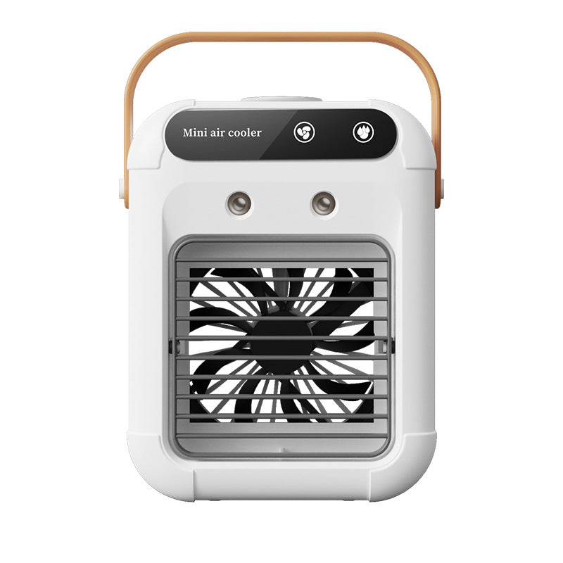 Mobiler Mini Luftkühler mit Kühlnebel, Luftbefeuchter und Ventilator, USB Air Cooler für Zuhause, Büro & Schlafzimmer