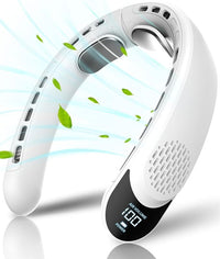 Ventilador de cuello USB, ventilador turbo portátil sin aspas con 3 velocidades, ventilador de cuello recargable para viajes, deporte y uso diario.