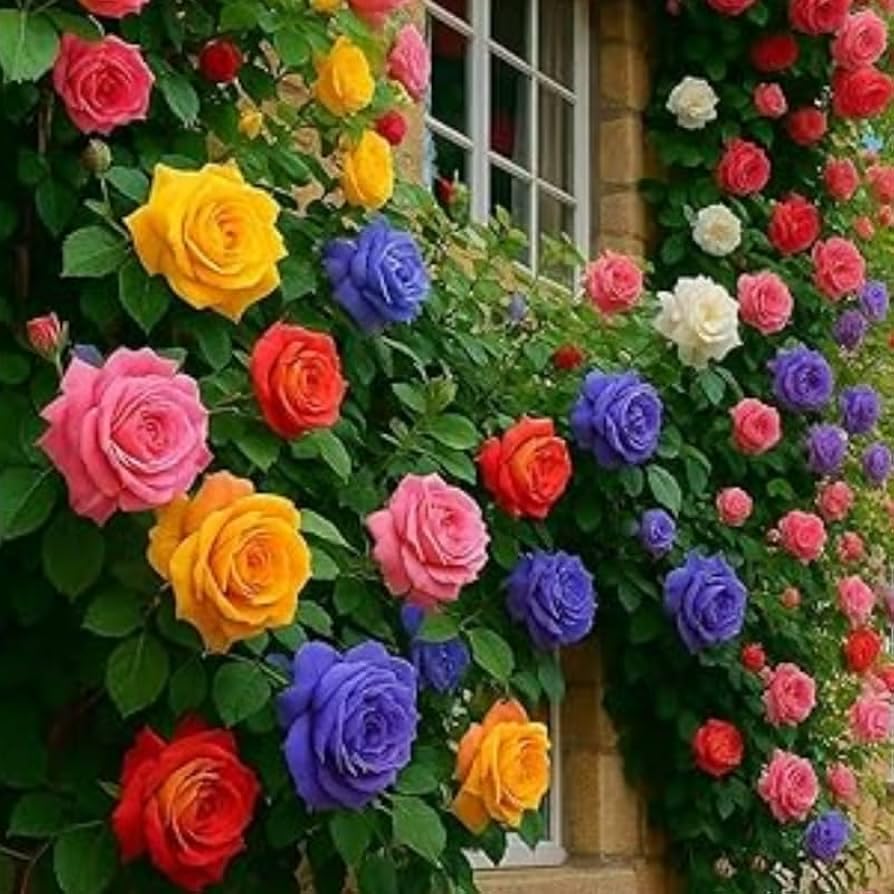 Gemischt kletternd mehrjährig Rose Blumensamen zur Aussaat – duftend Blüten Traditionssorte & ohne Gentechnik Samen Hausgarten