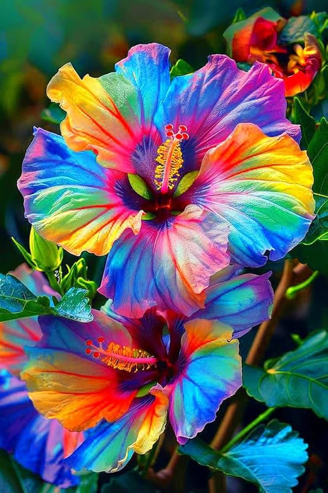 Rainbow Hibiskus Blumensamen zur Aussaat duftend Blüten Traditionssorte & ohne Gentechnik Samen Hausgarten