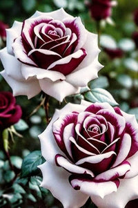 Weiß Lila Away Rose Blumensamen zur Aussaat kompakt Wuchs Traditionssorte & ohne Gentechnik Samen Hausgarten