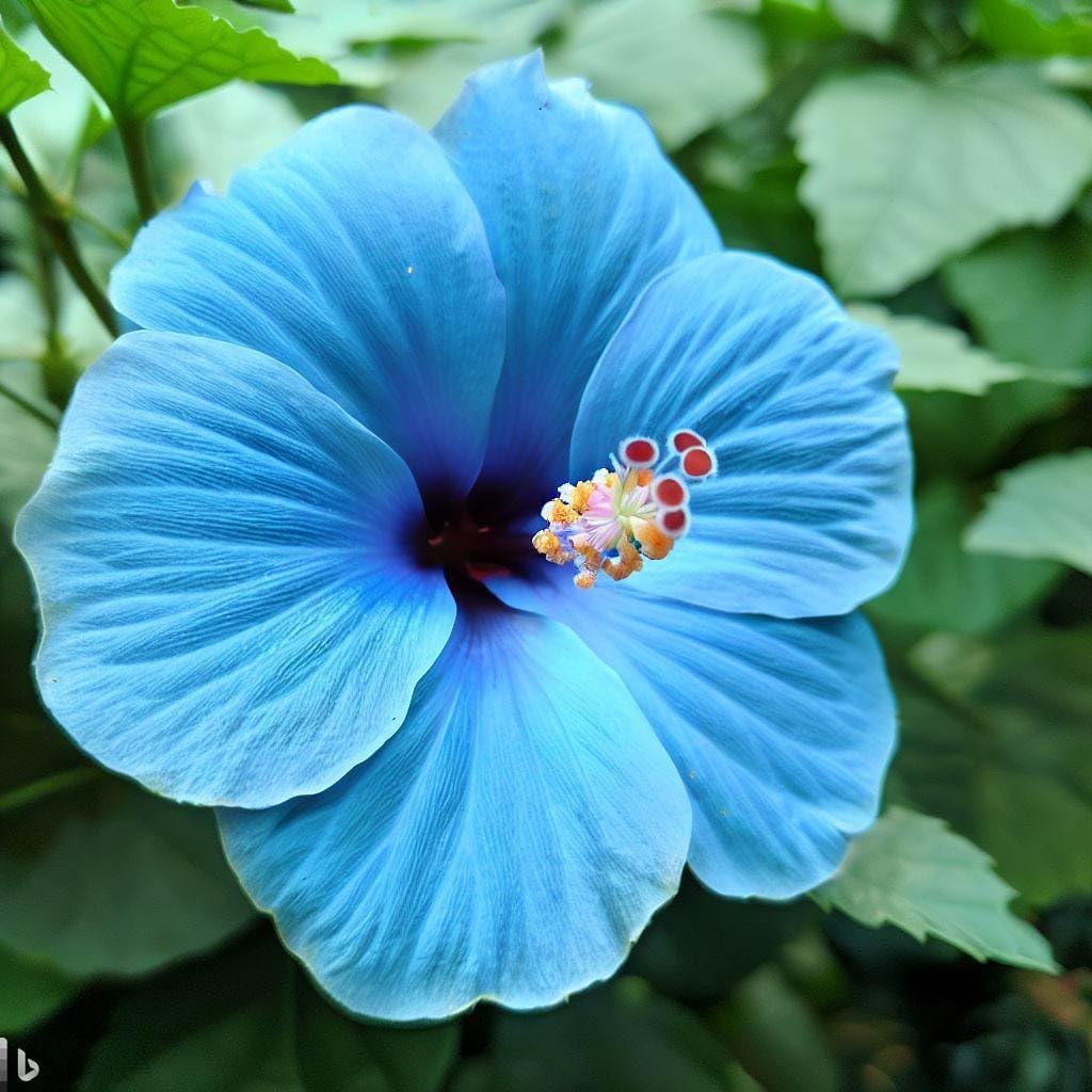 Blau Weiß Hibiskus Blumensamen zur Aussaat sonnenliebend Traditionssorte & ohne Gentechnik Samen Hausgarten