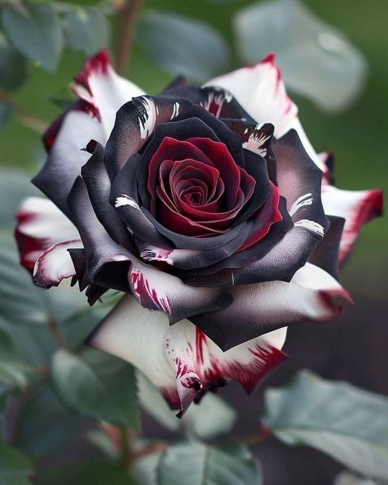 Schwarz und Weiß Rose Blumensamen zur Aussaat – Garten beliebt – Traditionssorte & ohne Gentechnik Samen Hausgarten