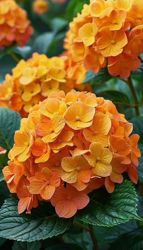 Orange Hortensie Blumensamen zur Aussaat – Bestäuber freundlich – Traditionssorte & ohne Gentechnik Samen Hausgarten