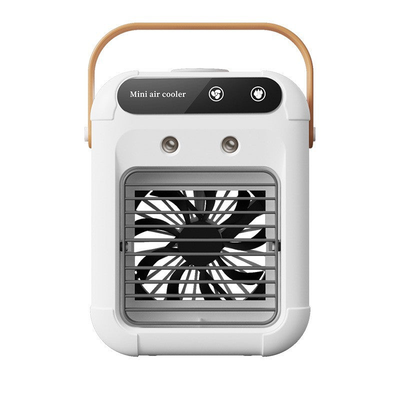 Mobiler Mini Luftkühler mit Kühlnebel, Luftbefeuchter und Ventilator, USB Air Cooler für Zuhause, Büro & Schlafzimmer