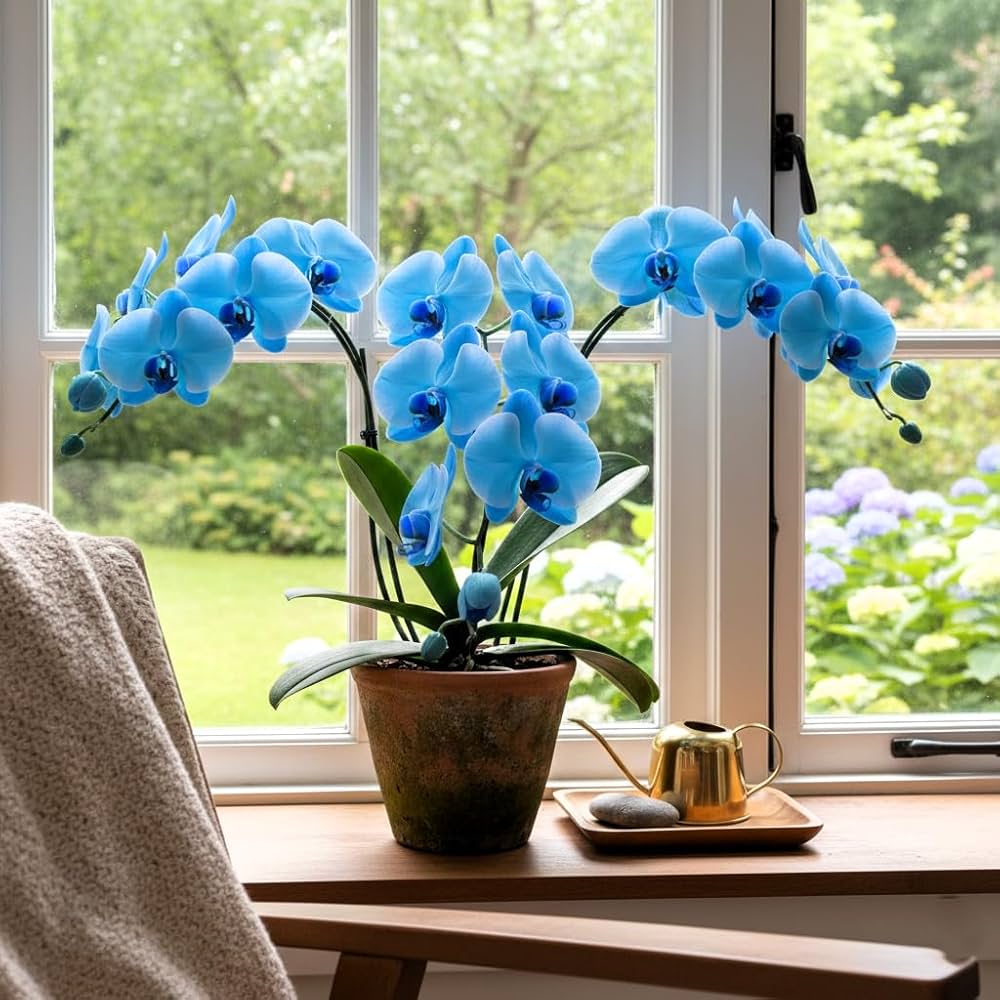 Himmelblau Orchidee Blumensamen zur Aussaat – Traditionssorte ohne Gentechnik Keimung biologisch Garten Samen saisonal exotisch Blüten
