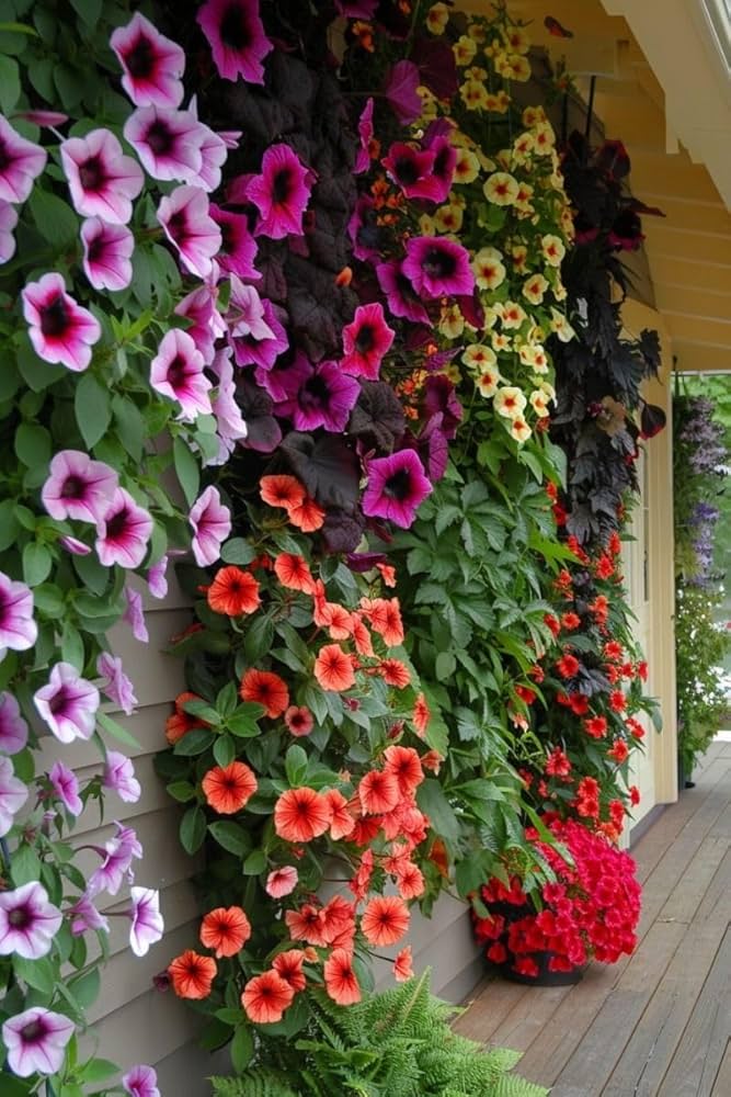 Climbing petunia petunia spp. for anpflanzung in vertical garten