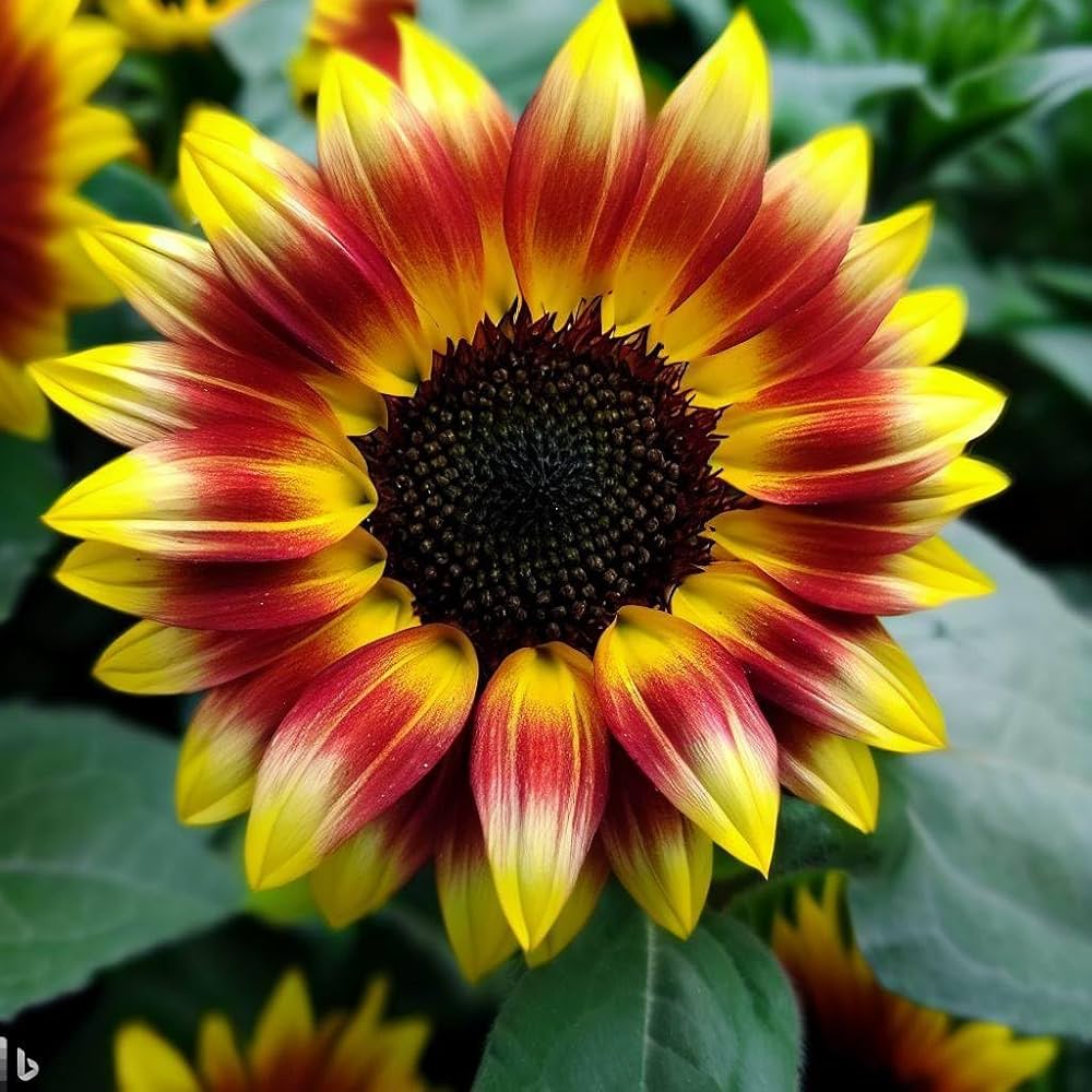 Gelb and rot sunflower samen for anpflanzung blume