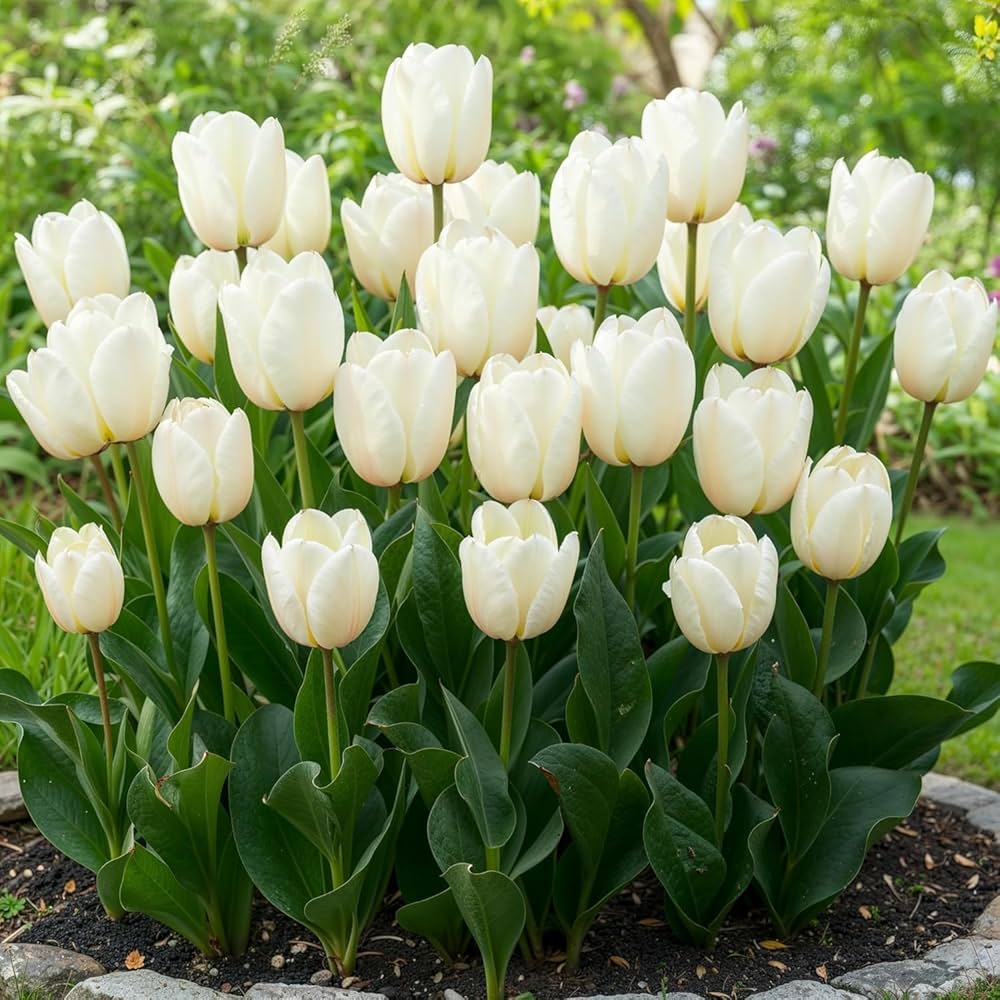 Tulpe Blume Weiß Kollektion Samen zur Aussaat ideal elegant und Serene Garten Blüten