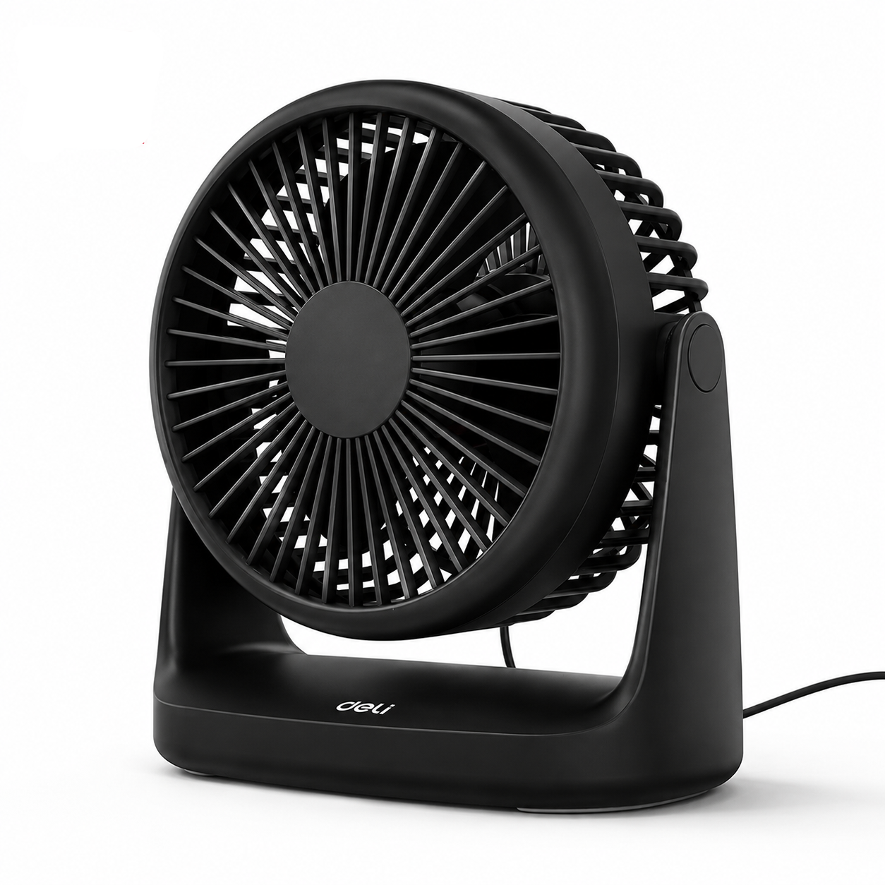 Deli USB Schreibtischventilator in Mitternachtsschwarz