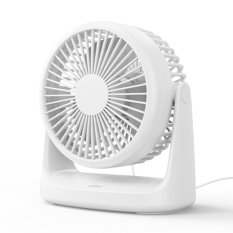 Deli USB Schreibtischventilator in Schneeweiß