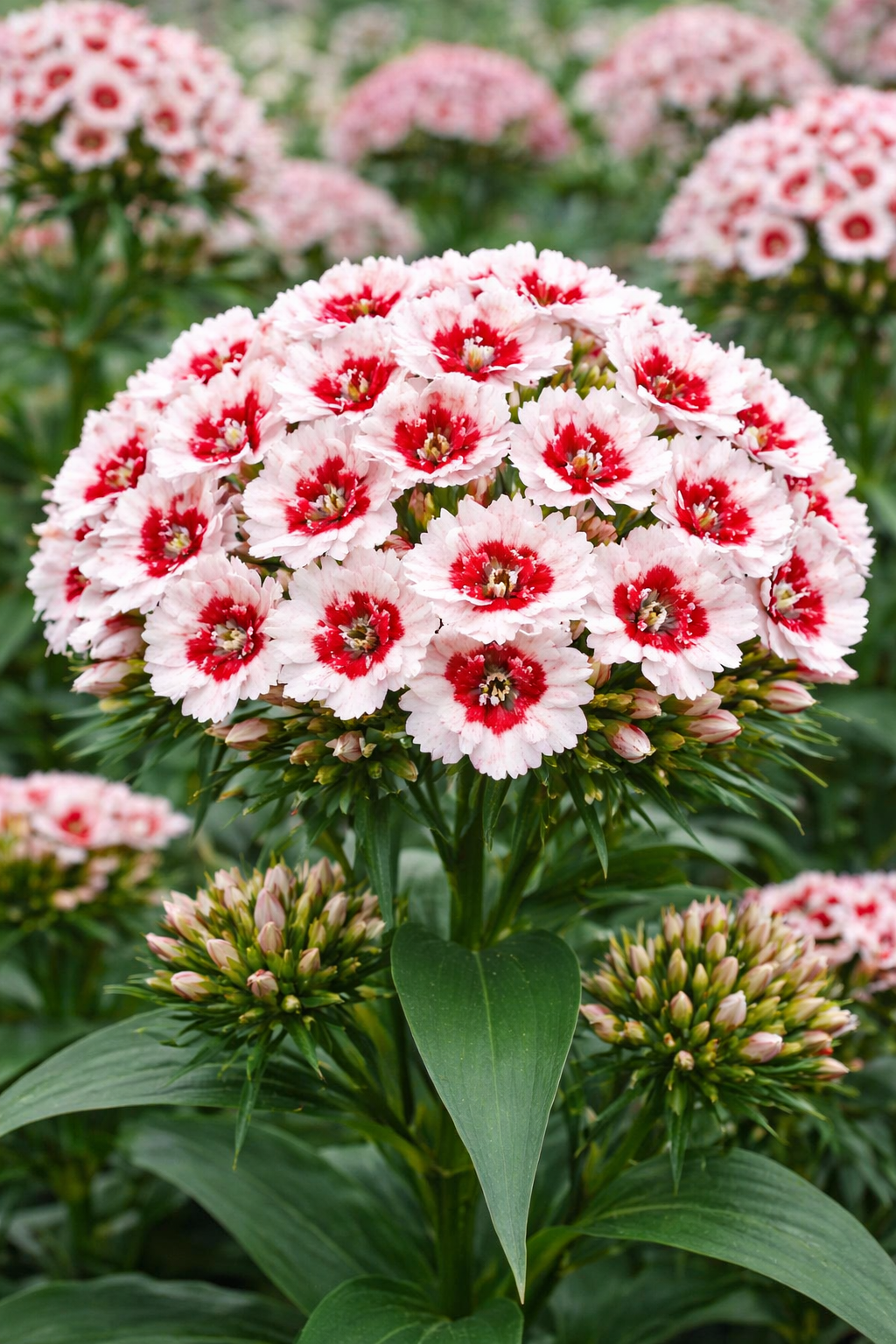 Weiß Kastanienrot Nelke Blumensamen zur Aussaat hochwertige Qualitäts- Traditionssorte & ohne Gentechnik Samen Hausgarten