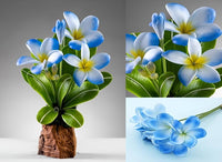 Sky blau frangipani blumen in bloom