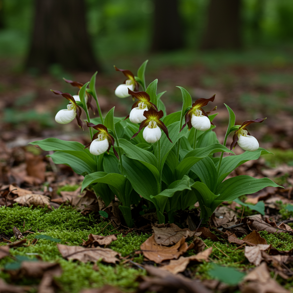 Cypripedium acaule Weiße Frauenschuh-Blume Samen zum Anpflanzen – Traditionelle Sorte, hohe Keimrate