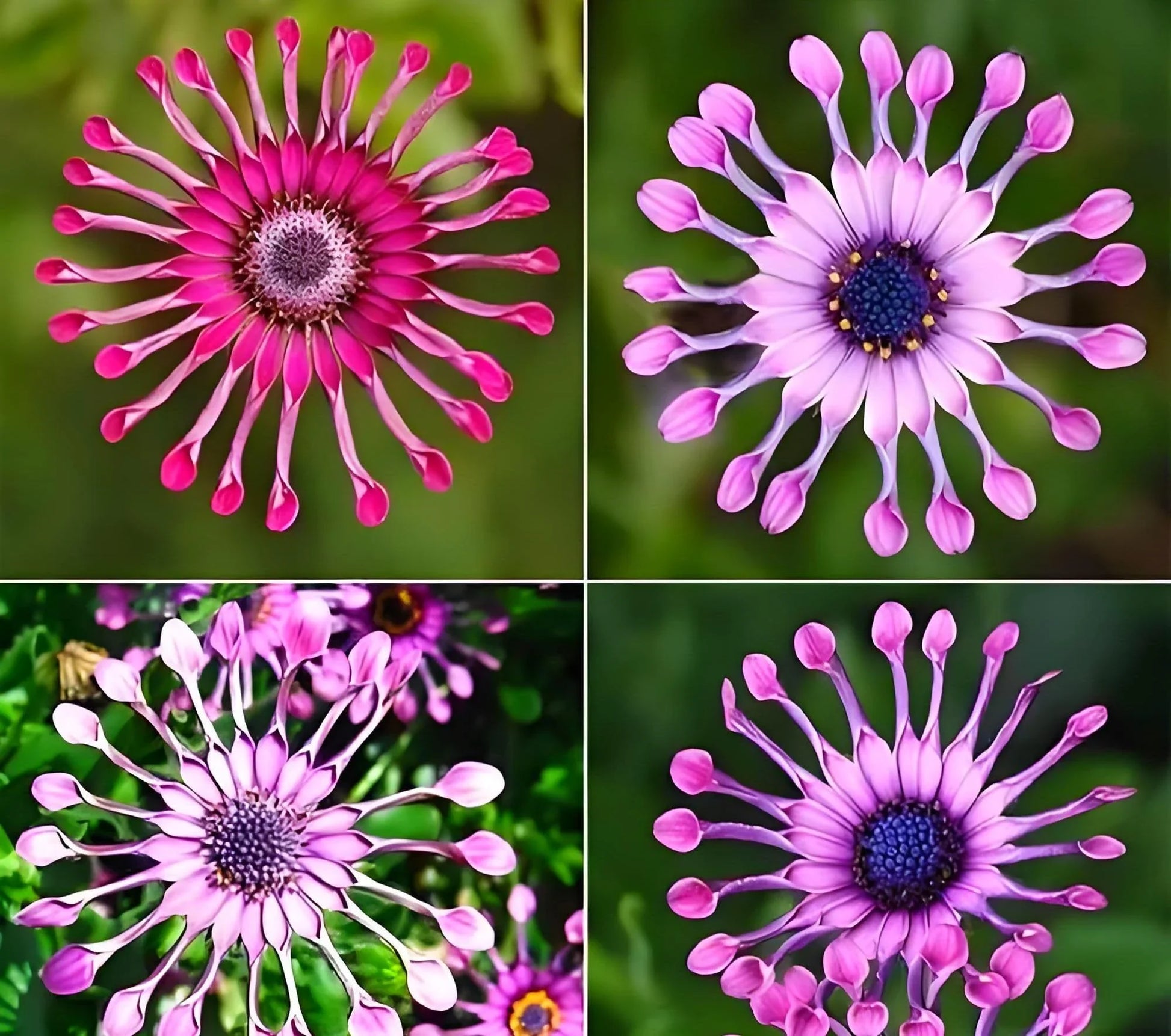 Weiß and lila omeris flowering samen for gardens