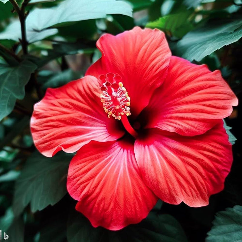 Rot hibiscus blume samen for anpflanzung