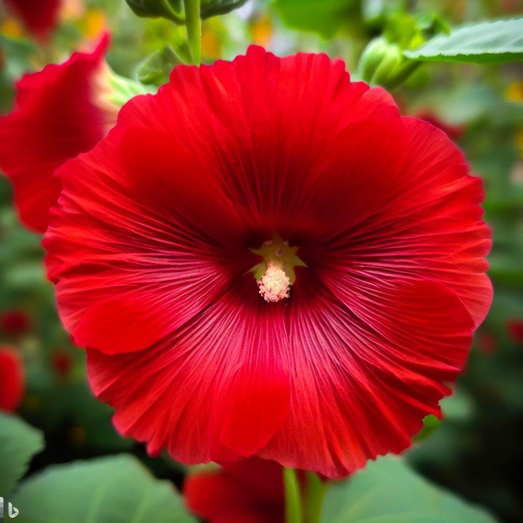 Ornamental rot hollyhock flowering pflanze