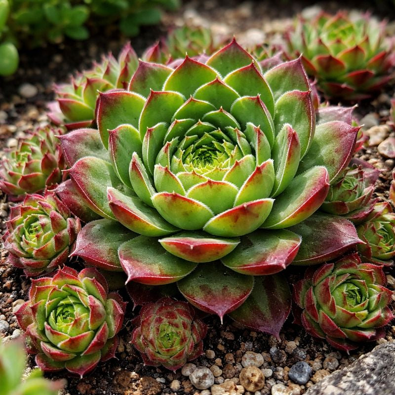 Grün Sempervivum Blumensamen zur Aussaat – ideal Rabatten – Traditionssorte & ohne Gentechnik Samen Hausgarten
