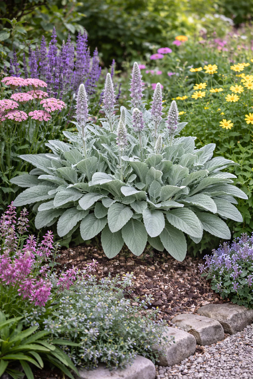 Gray Lambs Ear Blumensamen zur Aussaat – ideal Rabatten – Traditionssorte & ohne Gentechnik Samen Hausgarten