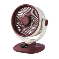 USB Schreibtischventilator in Bordeauxrot und Creme