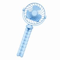 USB Octopus Ventilator für Kinderwagen & Schreibtisch, Tragbarer Mini Ventilator mit Nachtlicht, Handyhalter, 720° Flexarm und 3 Geschwindigkeitsstufen