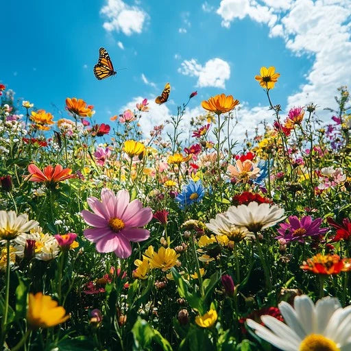 Meadow Blumensamen zur Aussaat – Wildblume Mischung – Traditionssorte & ohne Gentechnik Samen Hausgarten
