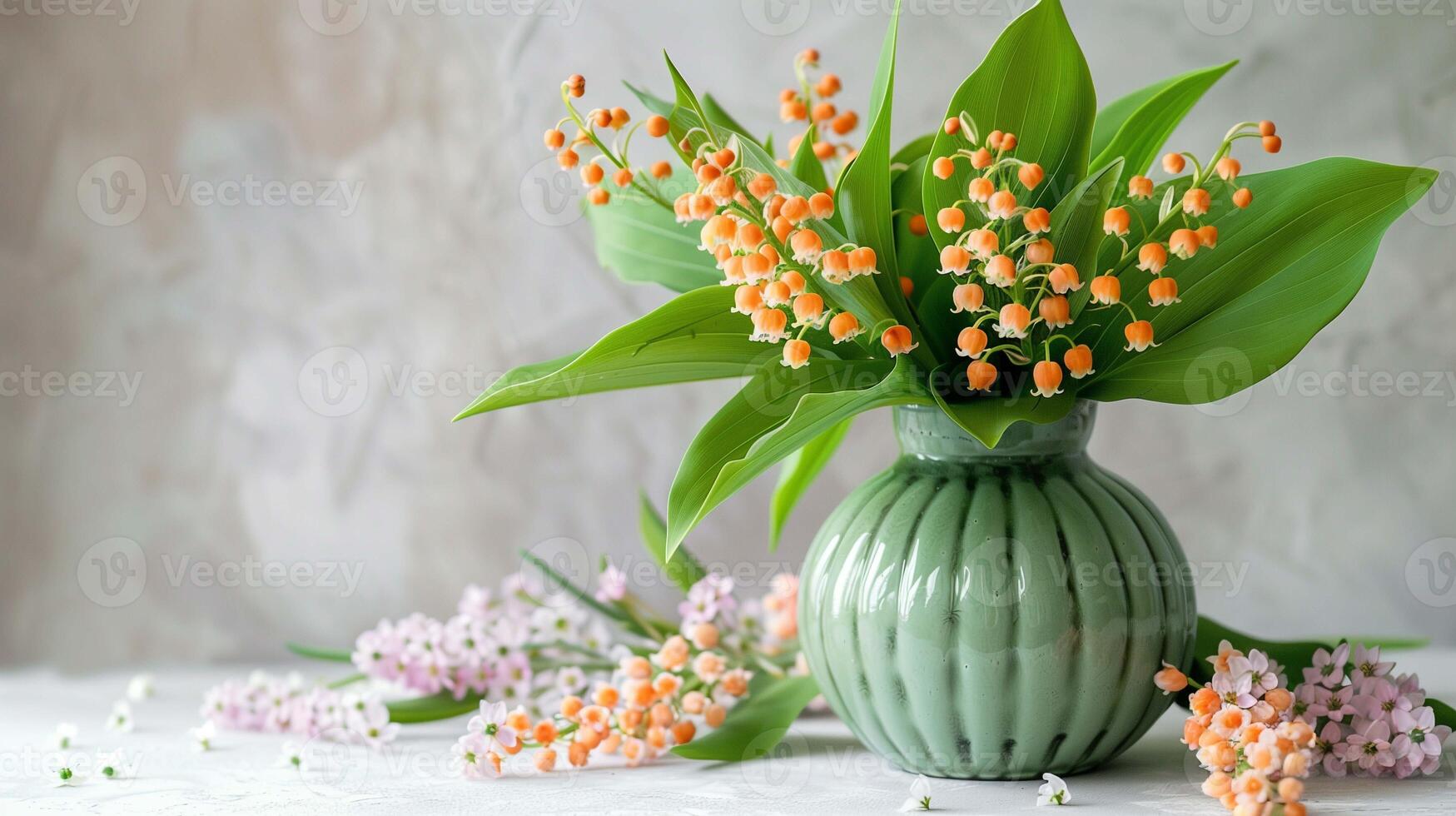 Blooming orange bell orchid blumen in garten
