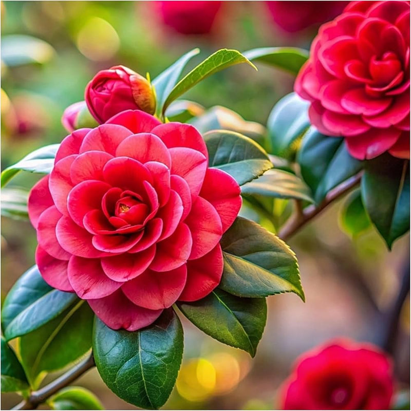 Dark rosa camellia samen for anpflanzung in gardens