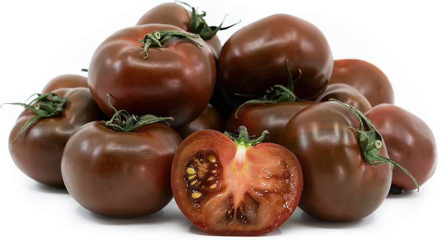 Exotic brown tomato pflanzen wachsend in full sun