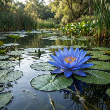 Blauer Lotus Samen (Nymphaea caerulea) – Wasserpflanze für Teich und Aquagarten