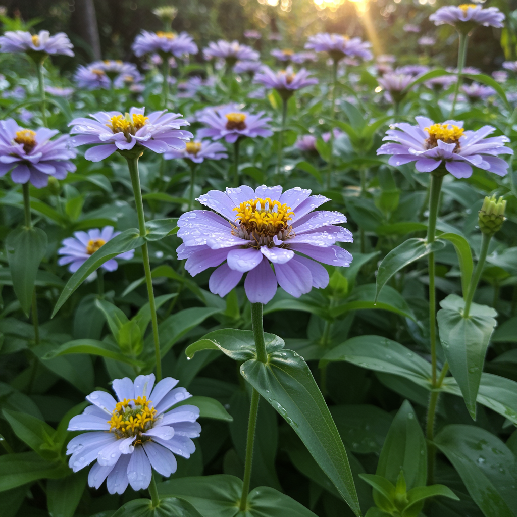 Himmelblaue Zinnien Samen – Zierblumen für den Garten und Balkon