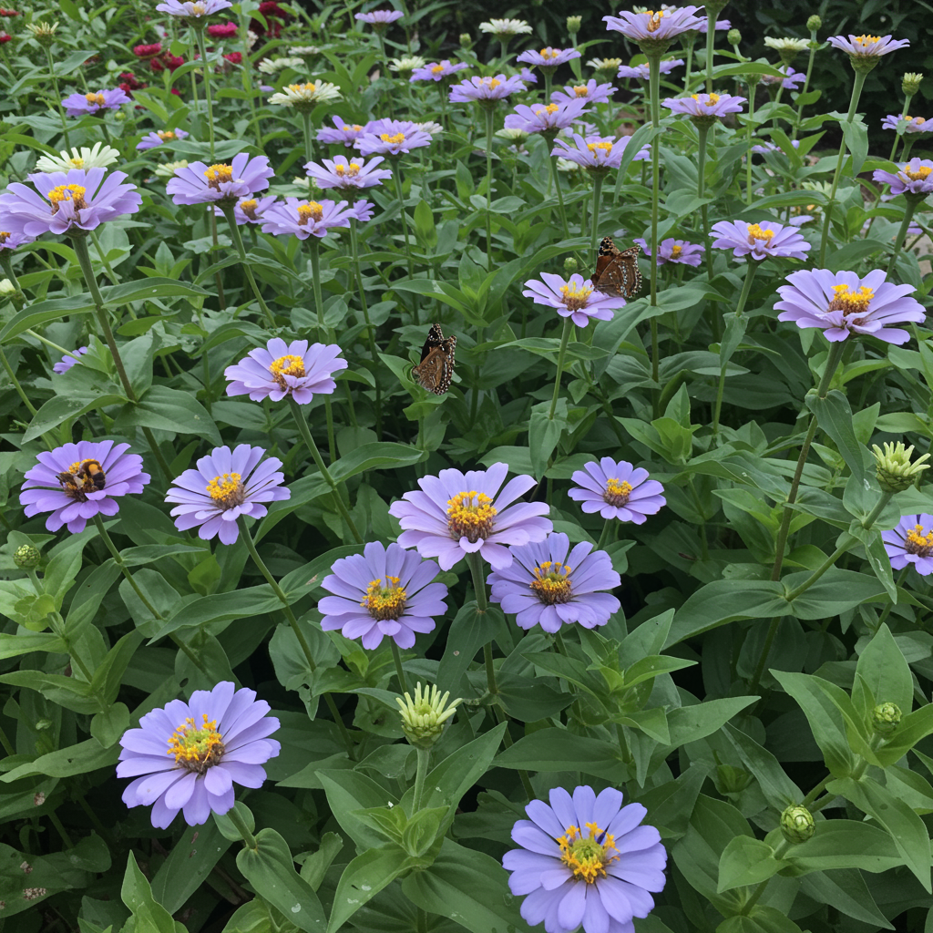 Himmelblaue Zinnien Samen – Zierblumen für den Garten und Balkon