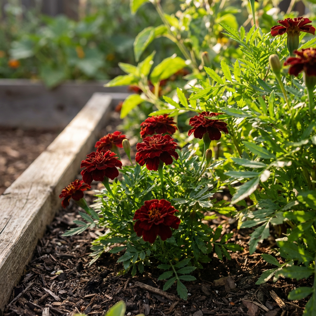 Dunkelrote Studentenblumen Samen – Zierpflanze für den Garten