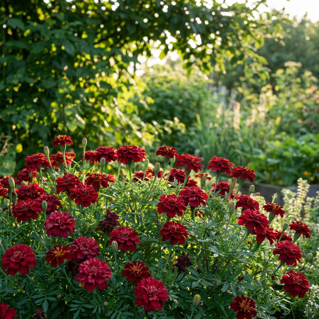 Dunkelrote Studentenblumen Samen – Zierpflanze für Garten und Balkon